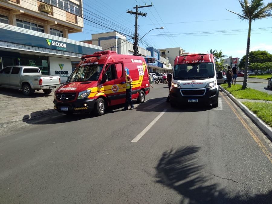 Colisão deixa dois motociclistas feridos na Cidade Alta
