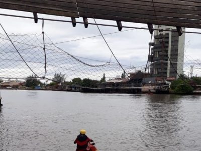Equipes de regaste retomam as buscas no Rio Mampituba