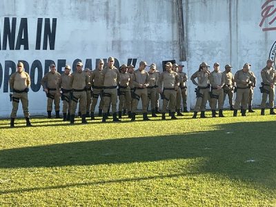 Festa no 19º Batalhão da Polícia Militar de Araranguá: unidade comemora 14 anos de história