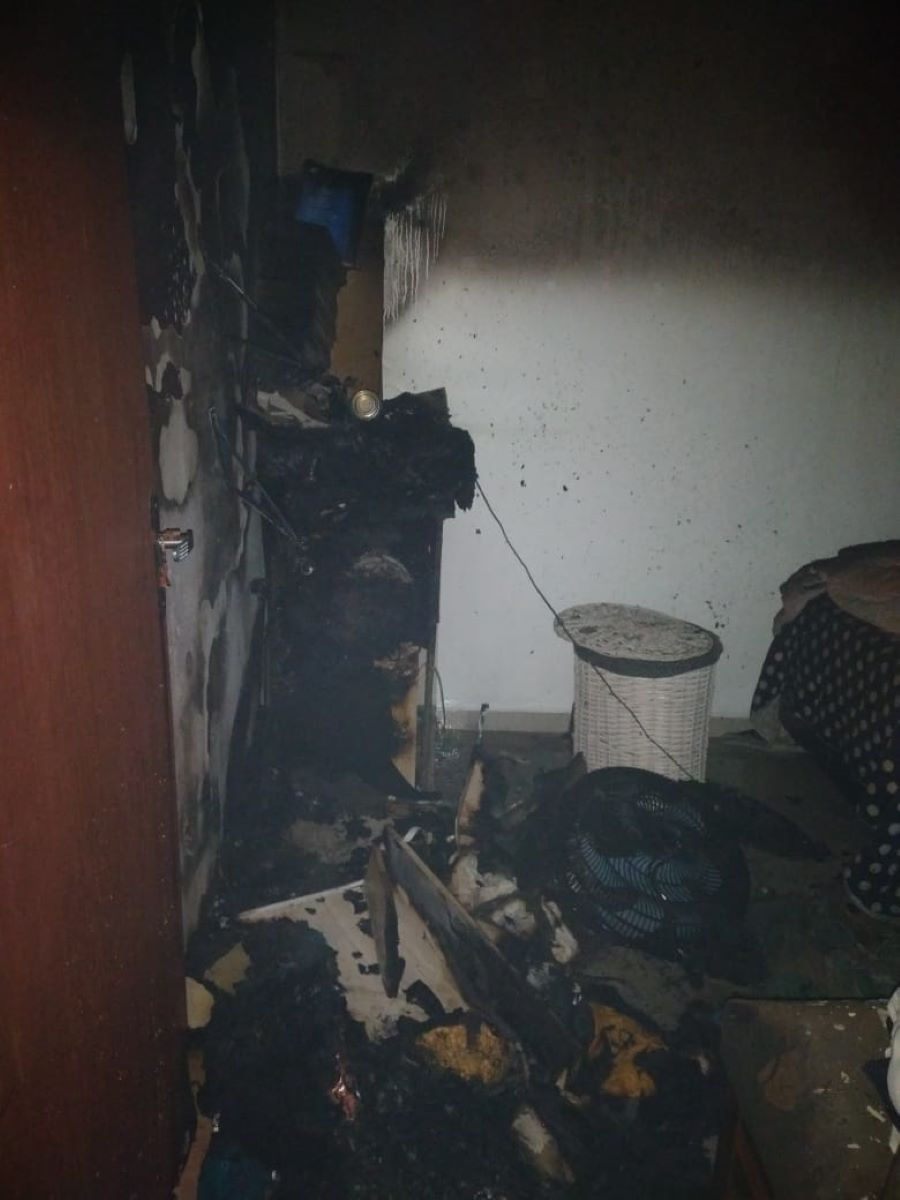 Princípio de incêndio em apartamento no bairro Coloninha mobiliza bombeiros de Araranguá