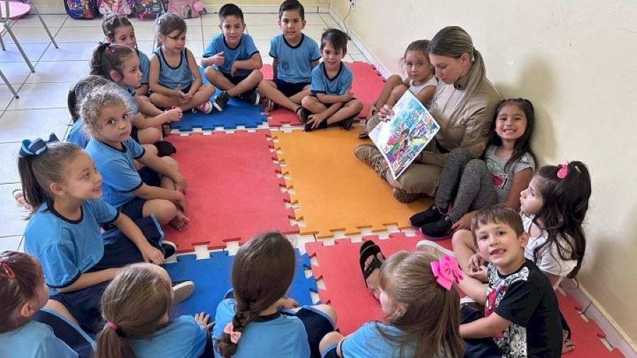 Crianças recebem pela primeira vez o currículo Proerd Kids em Ermo