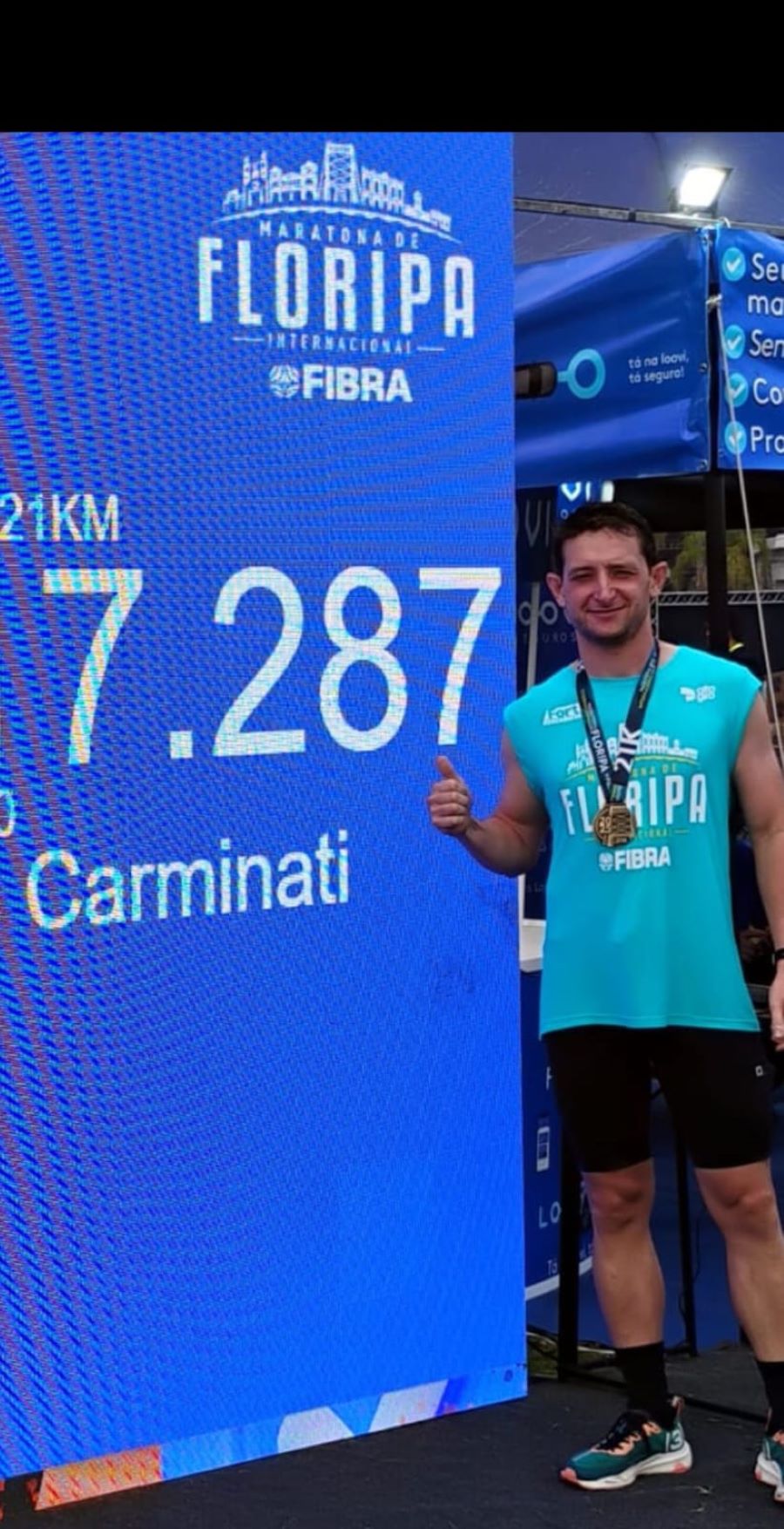 Corredor de Meleiro crava 87ª posição na Maratona Internacional de Florianópolis