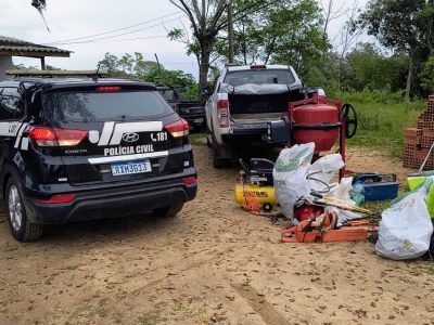 Polícia Civil cumpre mandados de busca e apreensão e prende em flagrante acusados de furtos em São João do Sul e Jacinto Machado