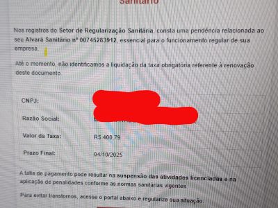 Prefeitura de Araranguá alerta para golpe envolvendo falso aviso sobre alvará sanitário