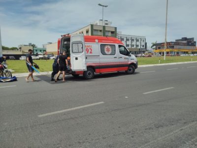 Colisão envolve duas motocicletas e deixa dois feridos na Cidade Alta em Araranguá