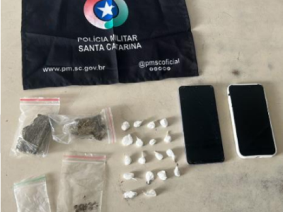 Polícia Militar apreende dois adolescentes com maconha e cocaína em Sombrio