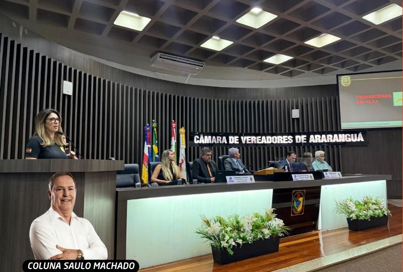 Delegada Eliane Chaves foi à Câmara de Araranguá e demonstrou a fratura exposta que é a violência contra a mulher (VÍDEOS)