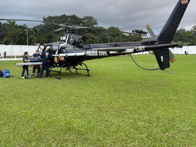 Idoso que sofreu AVC em Praia Grande é transferido para hospital de Criciúma