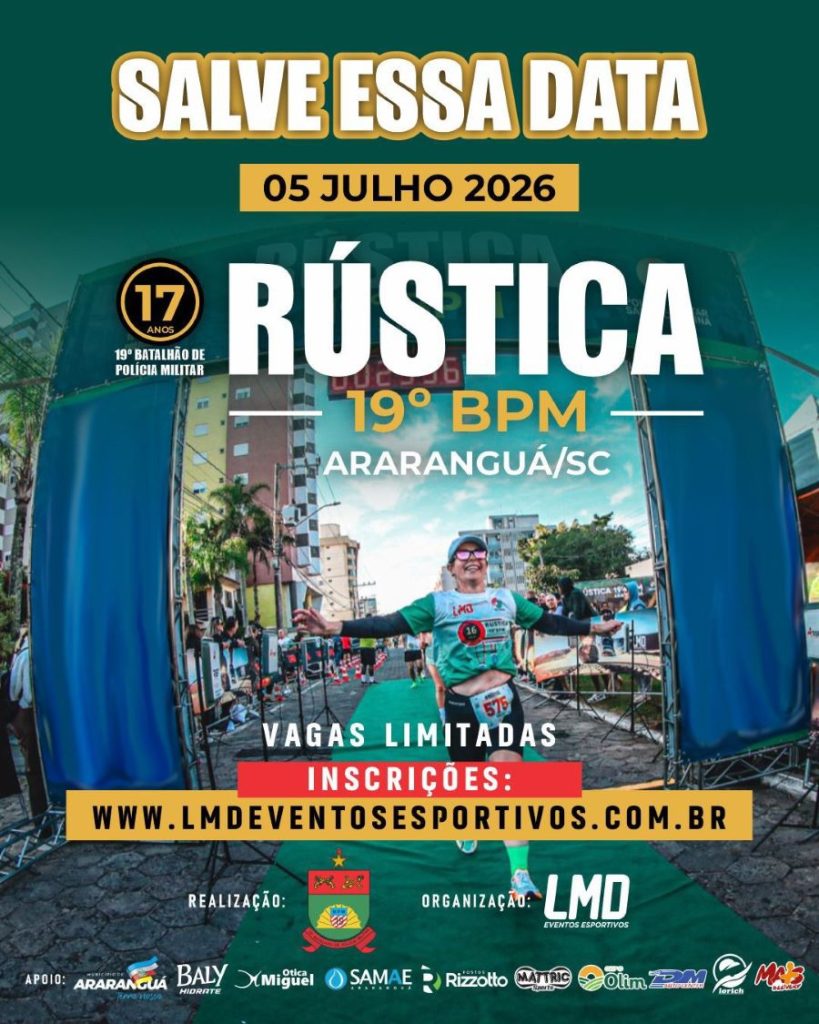 Inscrições para tradicional Corrida Rústica do 19º BPM estarão abertas até junho