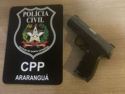 Polícia Civil apreende replica de pistola usada em ameaças contra mulher gravida em Araranguá