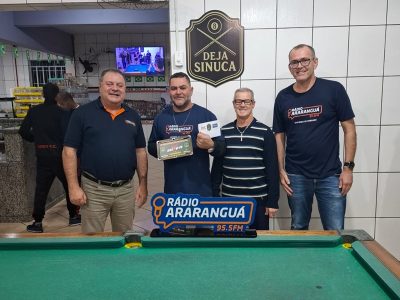 Em final emocionante, Luciano Resende Estevão levanta a Taça Rádio Araranguá FM de Sinuca