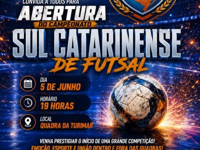 Campeonato Sul-Catarinense de Futsal inicia nesta sexta em Balneário Gaivota