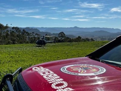 Serviço aeromédico socorre homem ferido por arma de fogo no interior de Turvo