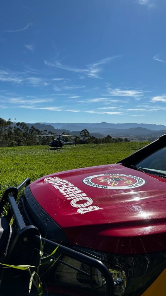 Serviço aeromédico socorre homem ferido por arma de fogo no interior de Turvo