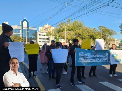 Protesto contra o IDEAS em Criciúma demonstra perigo que a gestão do HRA correu em edital anterior, Casa Civil confirma presença do governador em Araranguá, mas não na inauguração do Dino Parque