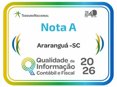Araranguá conquista nota máxima em ranking nacional de qualidade da informação contábil e fiscal