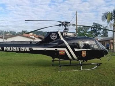 Serviço aeromédico transfere idoso com suspeita de AVC de Praia Grande para hospital de Criciúma