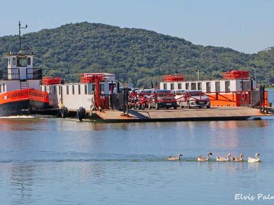 Atenção, motoristas: balsa registra alta procura, mas não é rota para fugir do desvio da BR-101 em Laguna