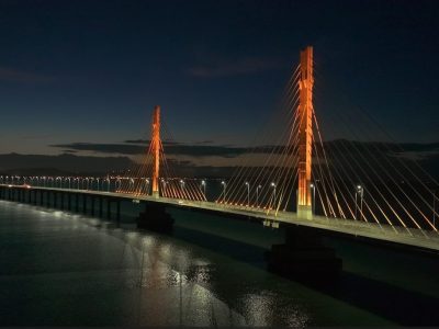 Reparo na Ponte Anita Garibaldi avança em ritmo ininterrupto, mas bloqueio total da BR-101 segue mantido até dia 20