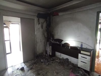 Principio de incêndio causa danos a residência em Sombrio e mobiliza bombeiros
