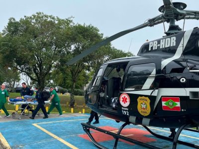 Idoso vítima de infarto é transferido de Araranguá para hospital de Sombrio