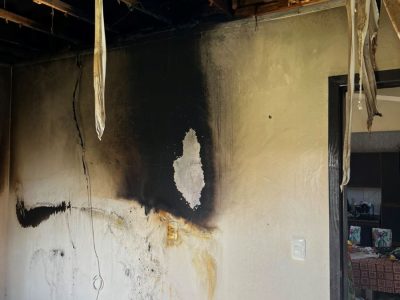 Princípio de incêndio causa danos a residência na Polícia Rodoviária e mobiliza bombeiros