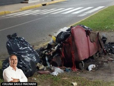 Cidadão joga lixo no canteiro central da Avenida Coronel João Fernandes, é identificado e vai responder por crime ambiental e prefeitura de Araranguá já sabe quem ateou fogo em lixeiras