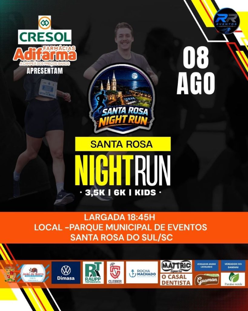 Contagem regressiva chegou ao fim para a 1ª Santa Rosa Night Run