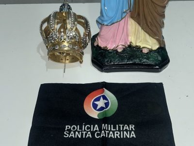 Polícia Militar recupera objetos furtados de igreja no Balneário Arroio do Silva
