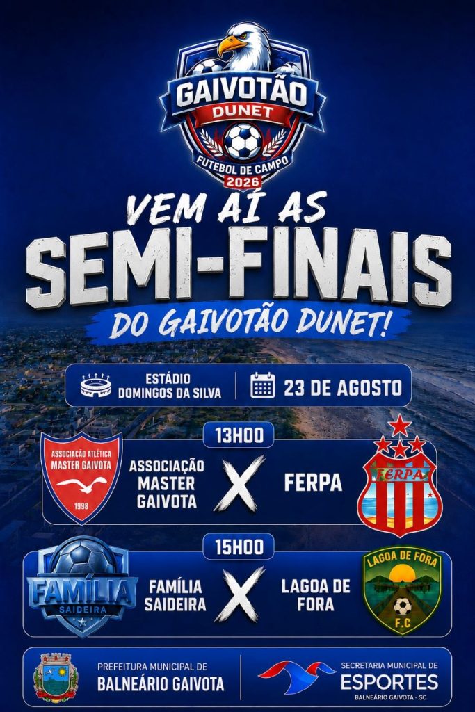 Vem aí as semifinais do Gaivotão de futebol 2026