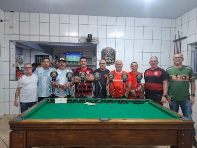 Grêmio conquista a Copa de Sinuca, Taça Cacau Show, em noite de grandes partidas no Bar Esporte, em Araranguá