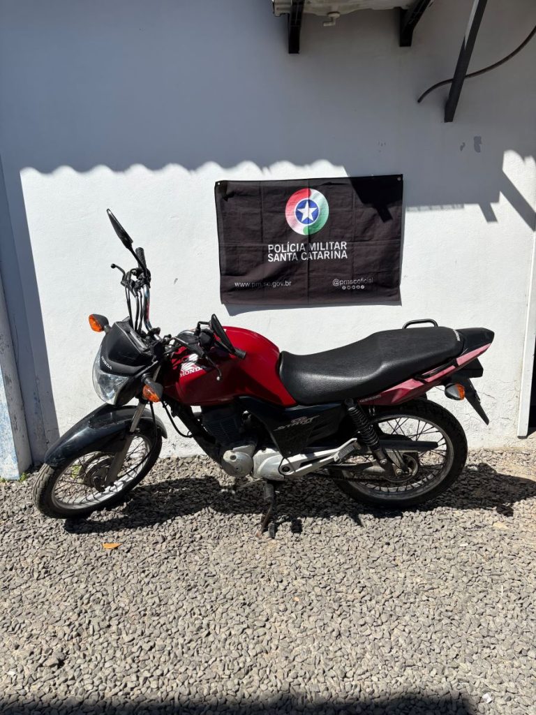 Polícia Militar recupera mais uma motocicleta furtada em Araranguá