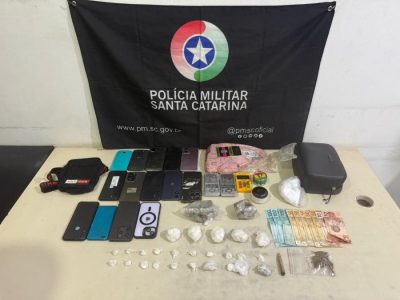 Trio acusado de tráfico de drogas e receptação é preso no interior de Jacinto Machado