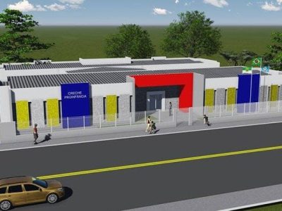 Nova creche no bairro Areias Claras avança com a concretagem das sapatas, em Balneário Gaivota