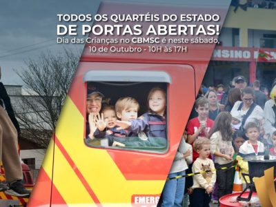 Corpo de Bombeiros de Santa Catarina abre os quartéis de todo o Estado para as crianças neste sábado