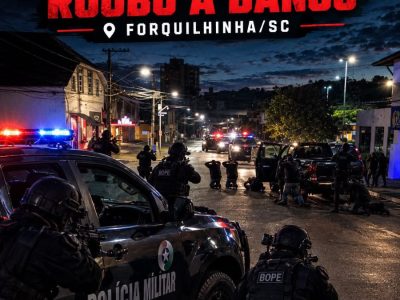 Polícia Militar realizará simulado de roubo a banco em Forquilhinha