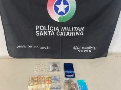 Traficante tenta fugir da polícia, mas acaba preso com drogas em Santa Rosa do Sul